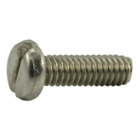 Midwest Fastener #1-72 x 1/4 in Slotted Pan Machine Screw, Plain 18-8 Stainless Steel, 25 PK 64092